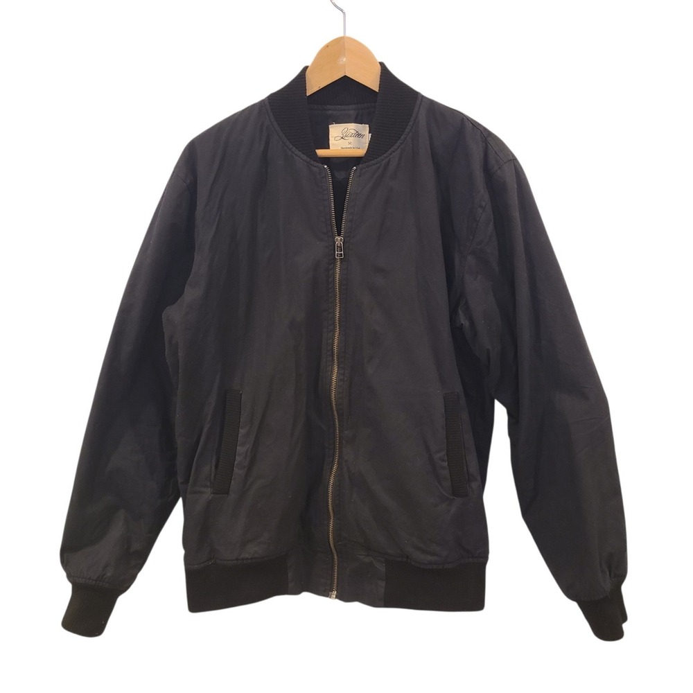 3sixteen Waxed Canvas Stadium Jacket Black Made in USA Men's Large L